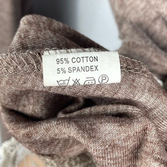 Women’s Lace Long sleeve A-line Tunic Top Taupe - Picture 7 of 7